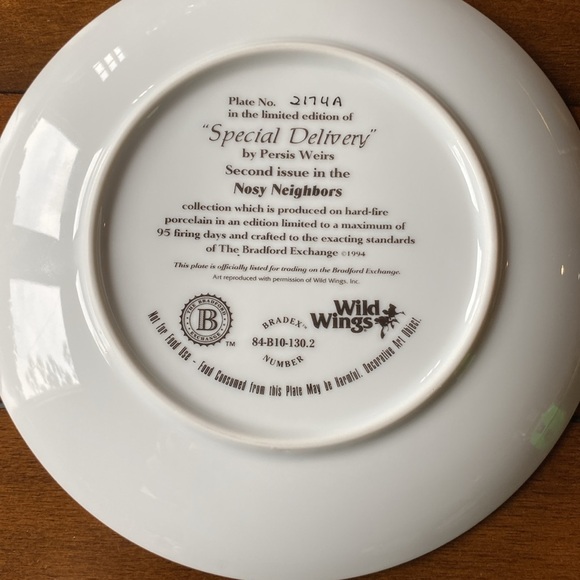 Bradford Exchange Cat Lovers "Special Delivery" Collector's 8 Inch Plate - Picture 5 of 5